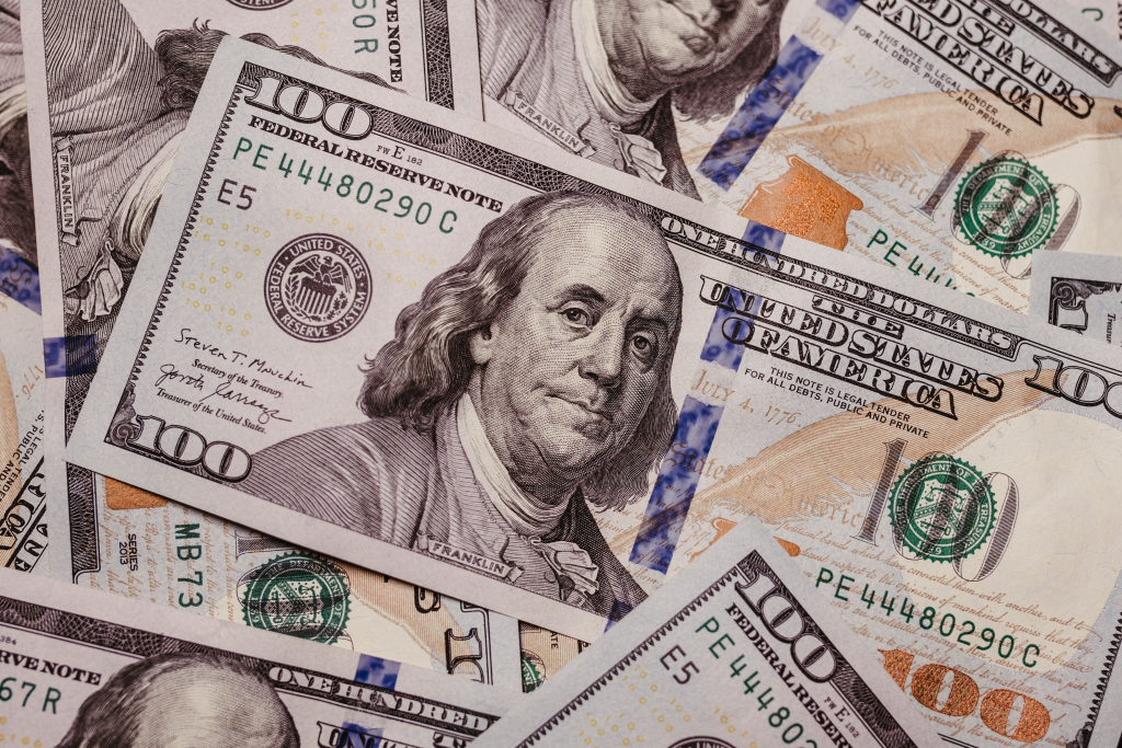 High-resolution image displaying a variety of US dollar banknotes in focus, symbolizing finance.